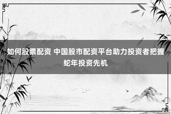 如何股票配资 中国股市配资平台助力投资者把握蛇年投资先机