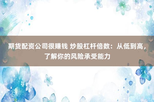 期货配资公司很赚钱 炒股杠杆倍数：从低到高，了解你的风险承受能力